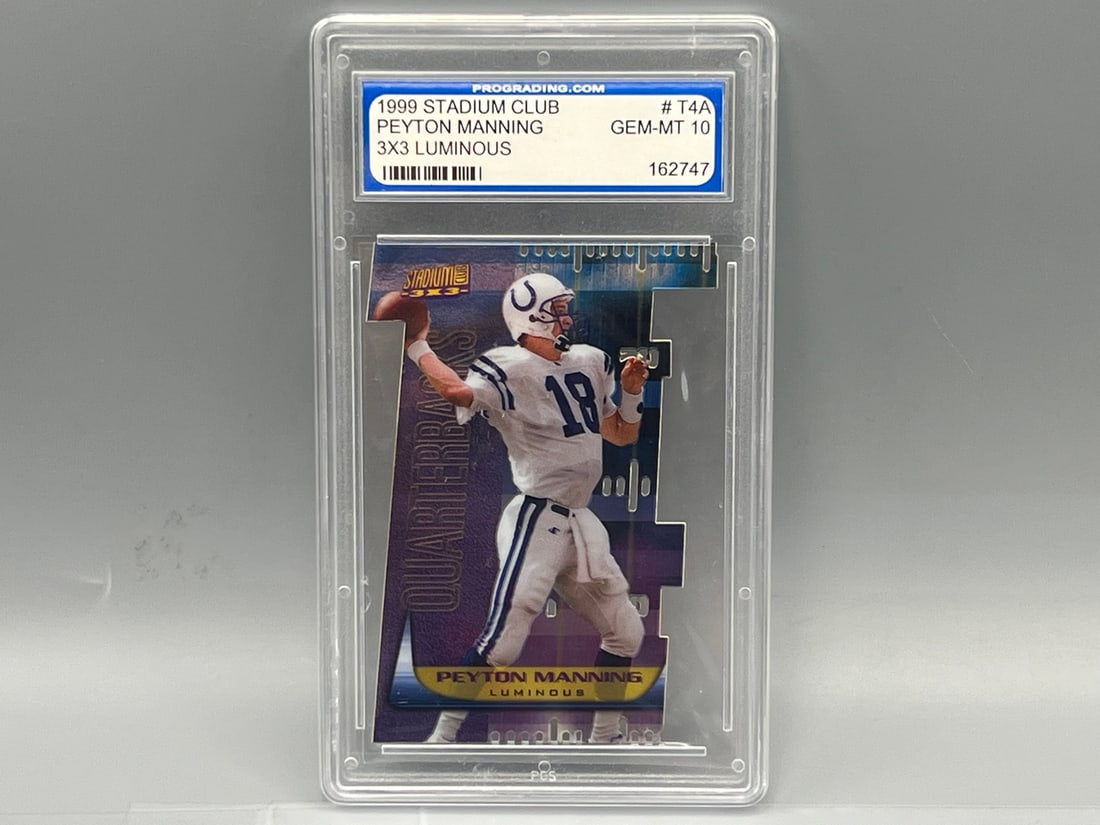 1999 Stadium Club #T4A Peyton Manning 3x3 Luminous - Slabbed and graded by ProGrading (1 of 2)