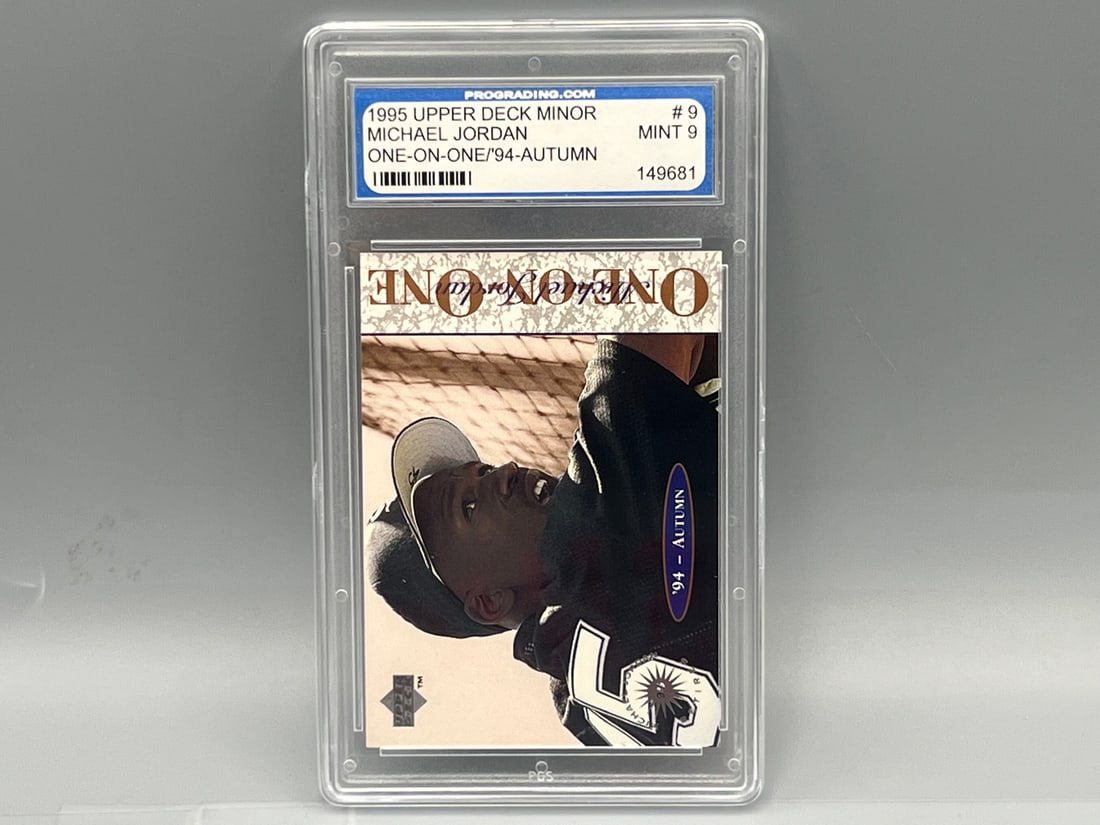 1995 Upper Deck #9 Michael Jordan One on One Baseball Card - Slabbed and graded by ProGrading (1 of 2)