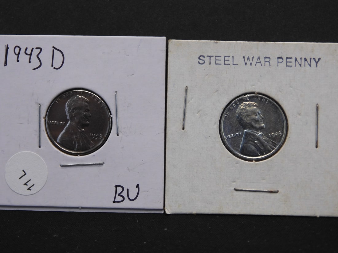 1943 P D (BU) Lincoln Steel Cents: 1943 P D (BU) Lincoln Steel Cents