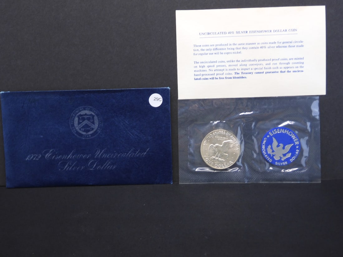 1972-S Eisenhower Ike Uncirculated 40% Silver Dollar (1 of 4)