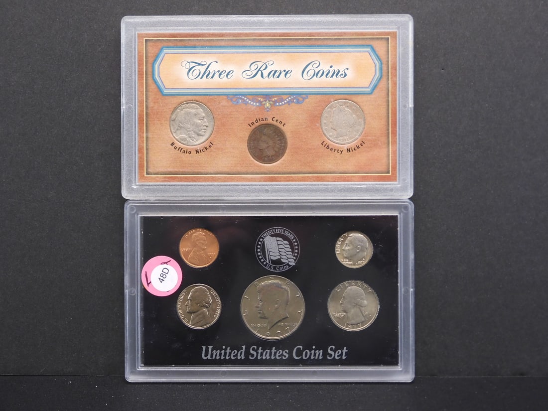 U.S. 1977 Coin Set/ Three Rare Coins (1 of 5)