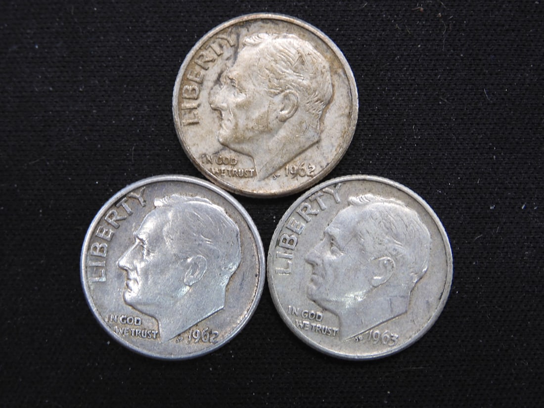 (2) 1962-D, 63-D Roosevelt Dimes (1 of 2)
