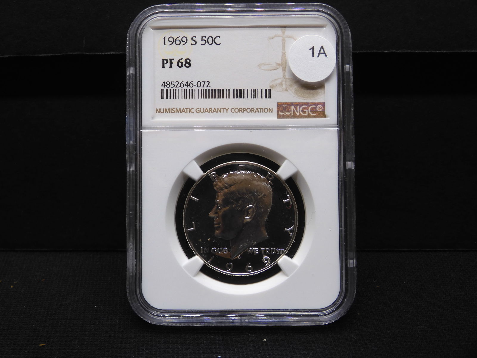 1969-S 40% Silver Kennedy Half Dollar NGC Graded PF68 (1 of 4)