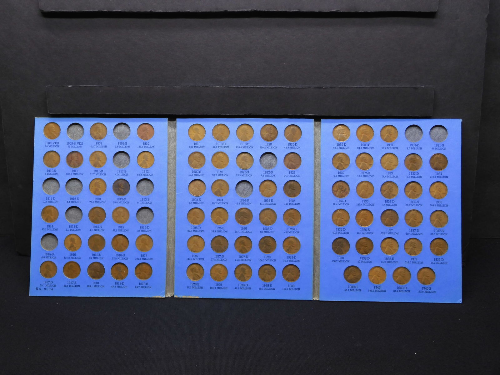 1909-1940 Lincoln Cents 76-Coin Starter Set.  Missing: S-VDB, 09-15 S-Mint, 12D 14D 15D 22D 24D (1 of 7)