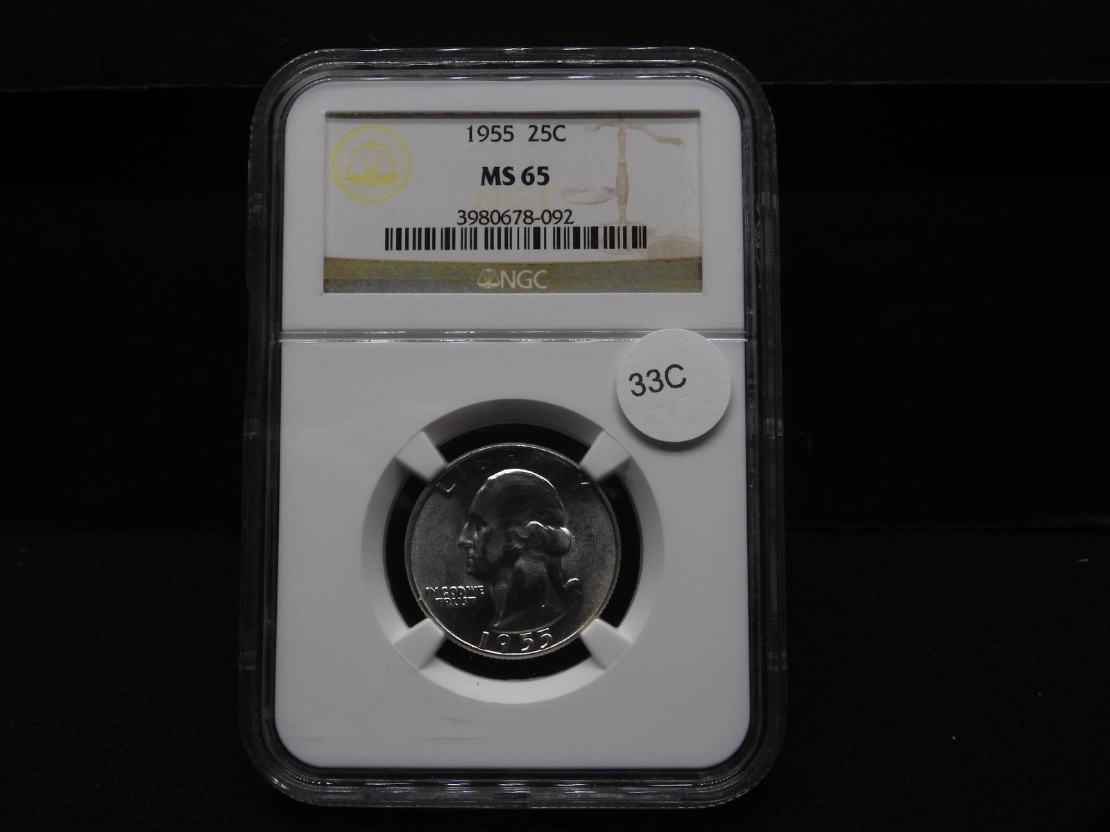1955 90% Silver Washington Quarter NGC Slabbed MS65 (1 of 4)