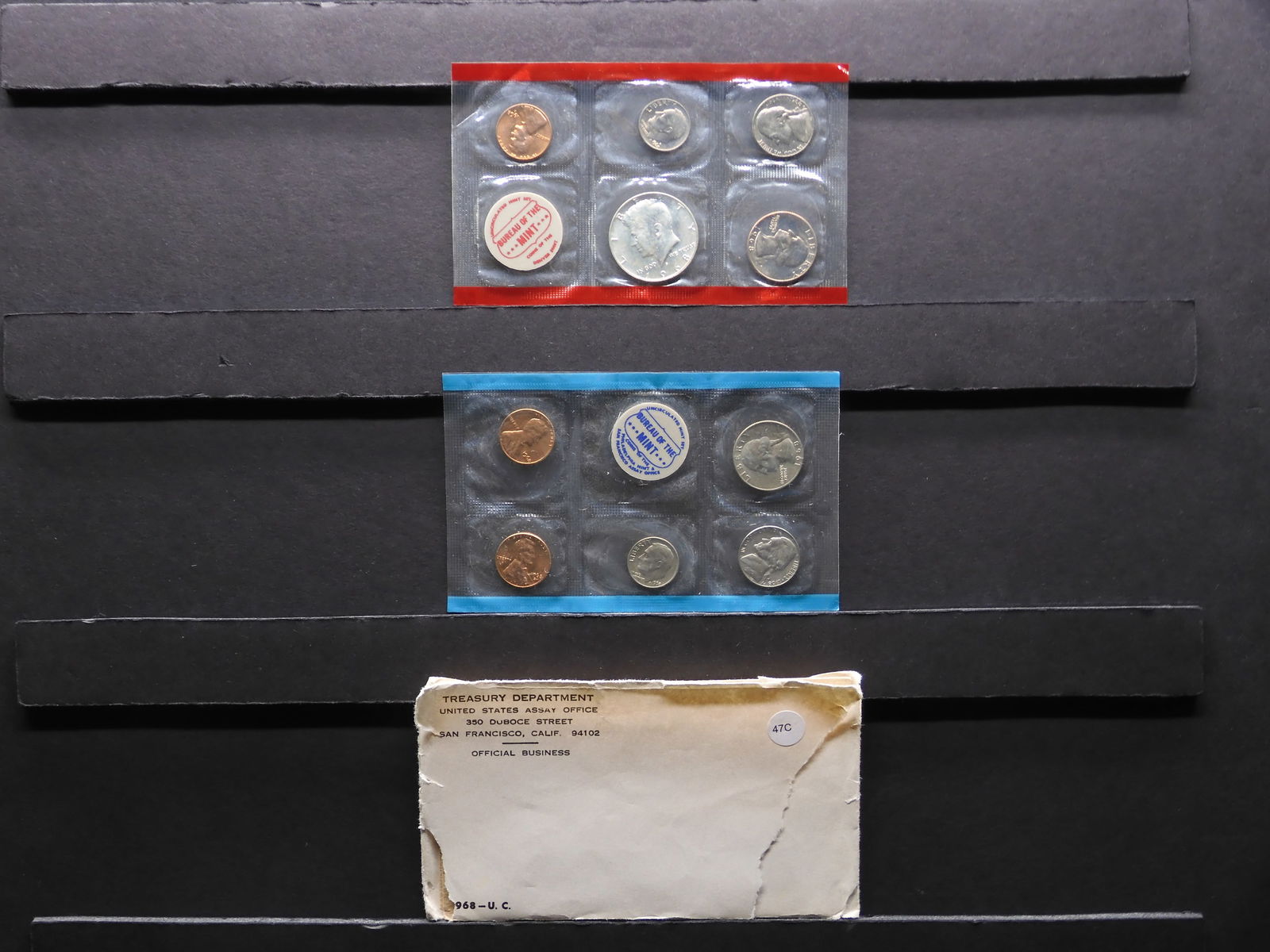 1968-P+D U.S. Mint Uncirculated Set- Includes 1968-D 40% Silver Kennedy Half Dollar (1 of 5)
