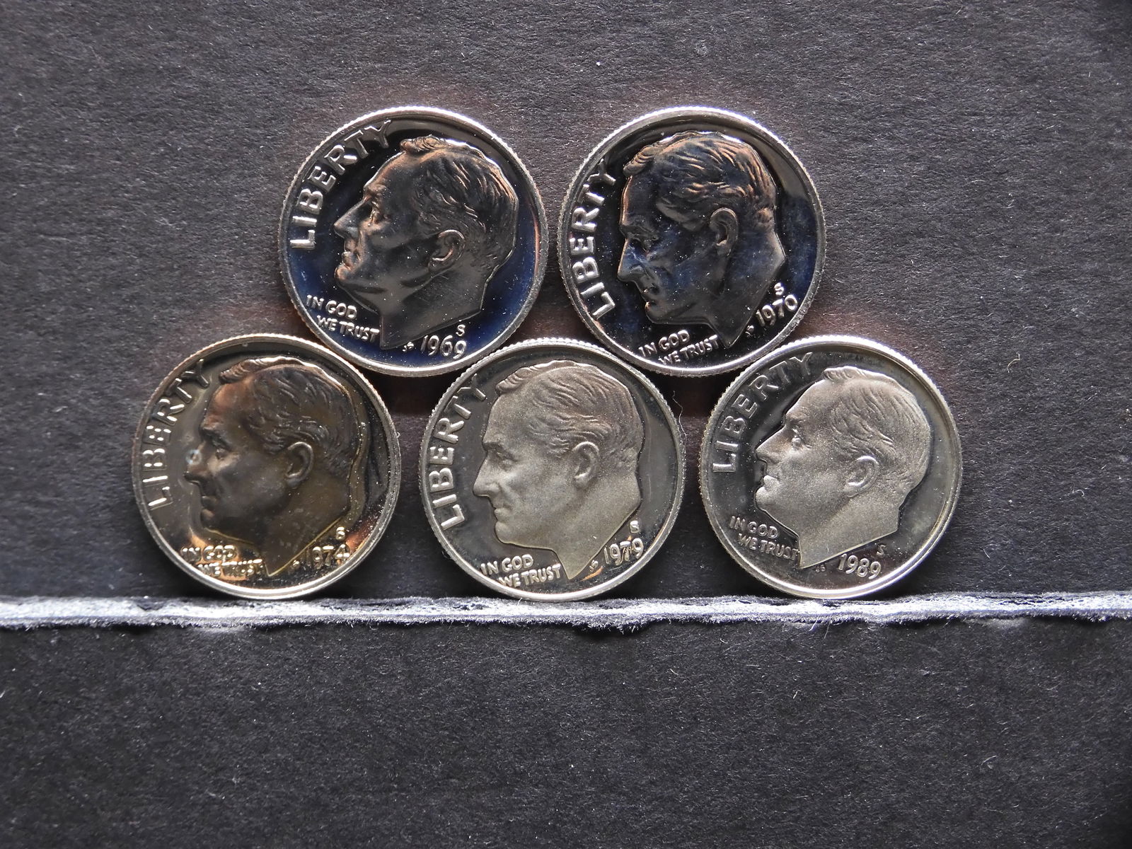 5 PROOF Roosevelt Dimes (1 of 2)