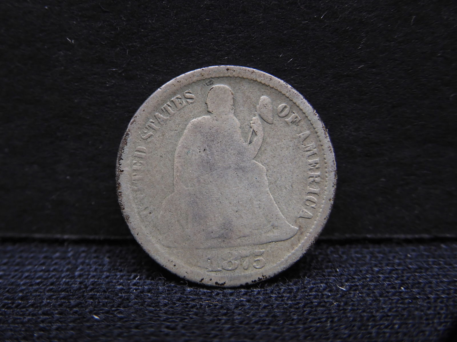 1875 CARSON CITY Seated Liberty Dime. Rare CC Mint (1 of 2)