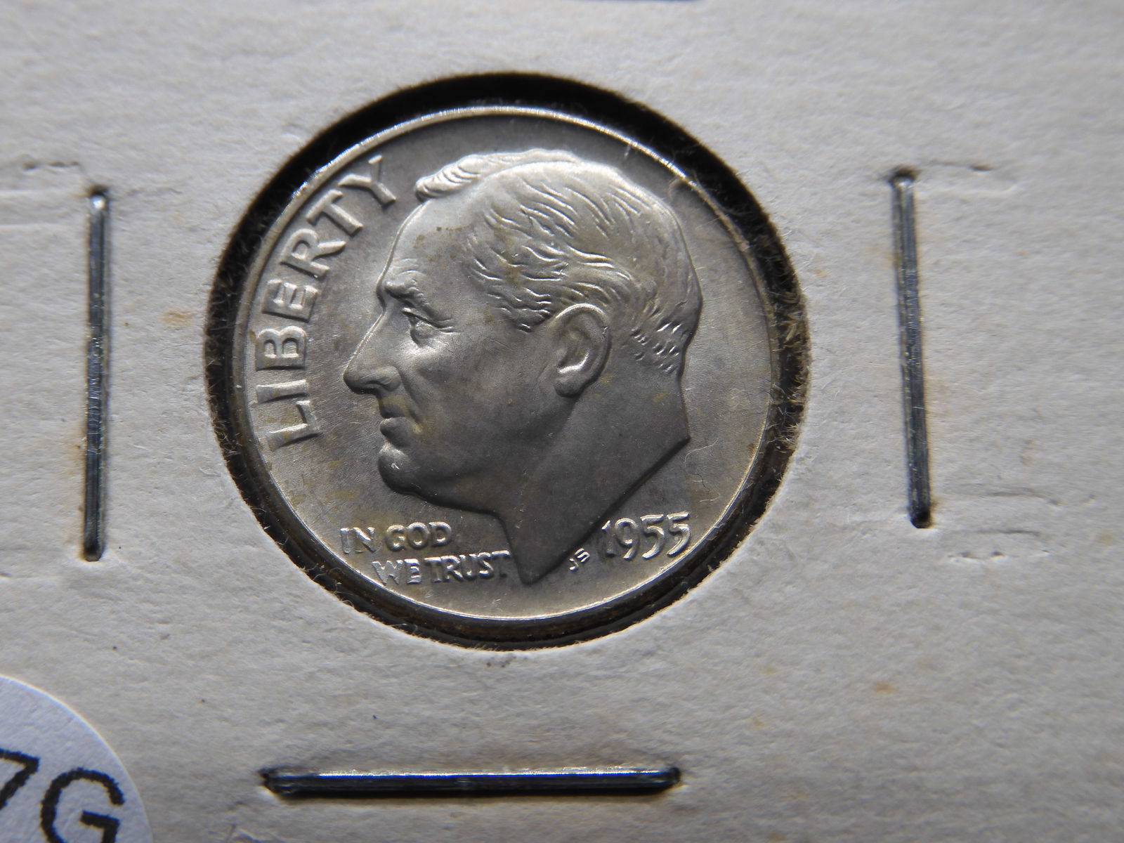 1955-D Roosevelt Dime. UNC 90% Silver (1 of 3)