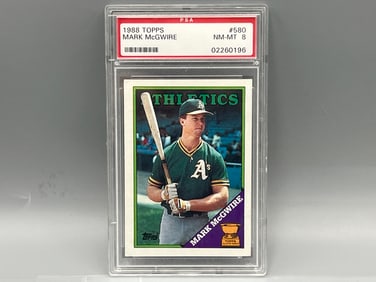 1988 Topps Mark McGwire Rookie Cup #580 PSA NM-MT 8