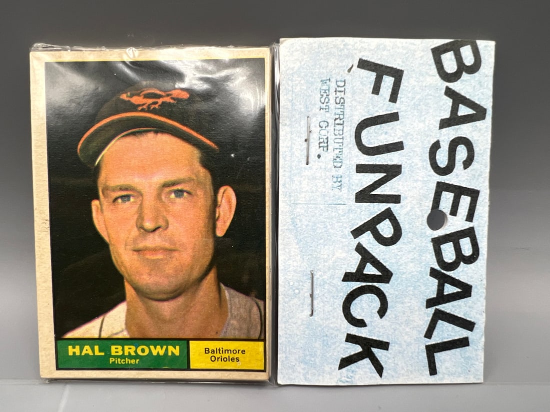 West Corp. Cello Fun Pack Repack 1961 Topps Baseball Unopened Pack (1 of 2)