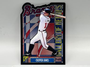 1999 Topps Gallery Chipper Jones Gallery Of Heroes Die Cut Insert