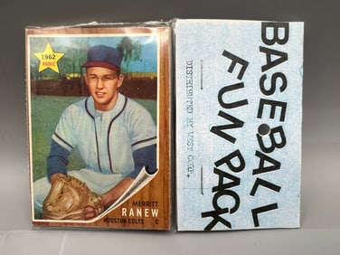 West Corp. Cello Fun Pack Repack 1962 Topps Baseball Unopened Pack