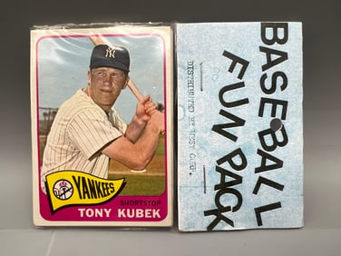 West Corp. Cello Fun Pack Repack 1965 Topps Baseball Unopened Pack W/ Tony Kubek On Front