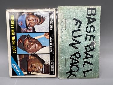 West Corp. Cello Fun Pack Repack 1966 Topps Baseball Unopened Pack W/ NL Home Run Leaders