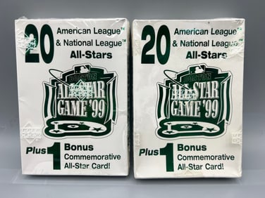 Lot of (2) 1999 Upper Deck Boston All Star Game Sealed AL & NL All Star Sets