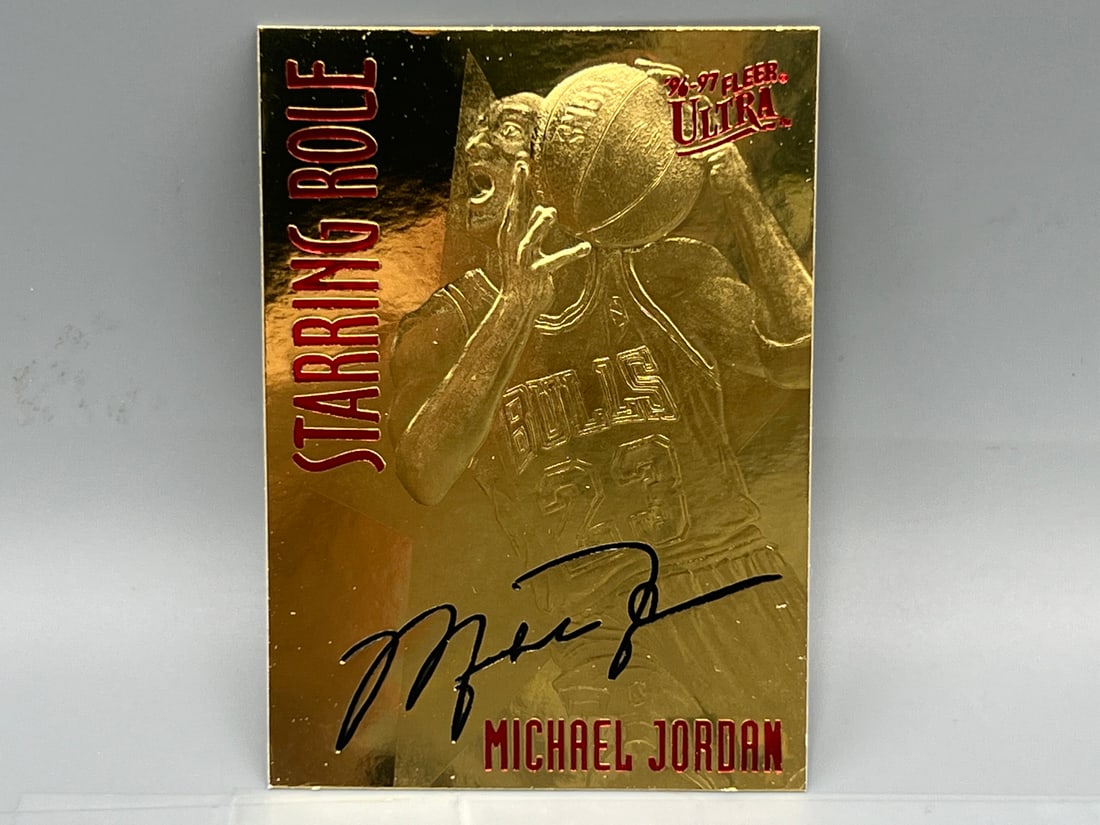1996-97 Fleer Ultra Michael Jordan Starring Role 23kt Gold Foil Card #7582 (1 of 2)