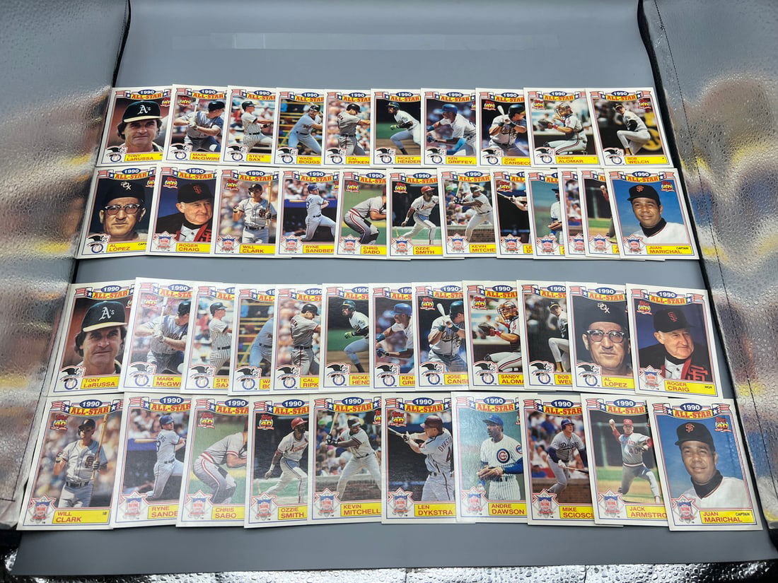 Lot of (2) 1990 Topps Glossy All Star Baseball Complete 22 Card Sets (1 of 5)