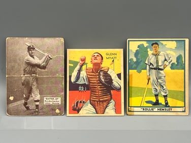 Lot of 3 - Mixed Pre-War (Diamond Star/Batter Up/Play Ball)