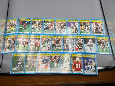 1987 Topps 1000 Yard Club Football Complete 24 Card Set - Jerry Rice