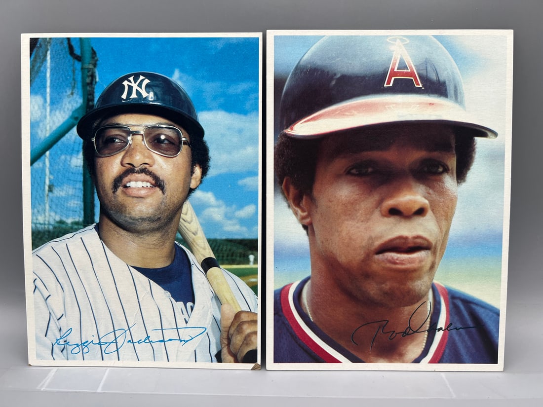 1980 Topps Super Reggie Jackson #6 & Rod Carew #12: 1980 Topps Super Reggie Jackson #6 & Rod Carew #12