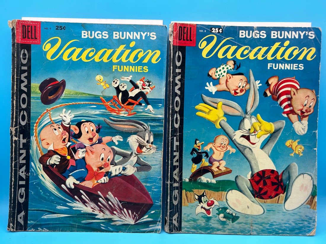 Dell Giant Bugs Bunny's Vacation Funnies #8 & 9 (1 of 12)