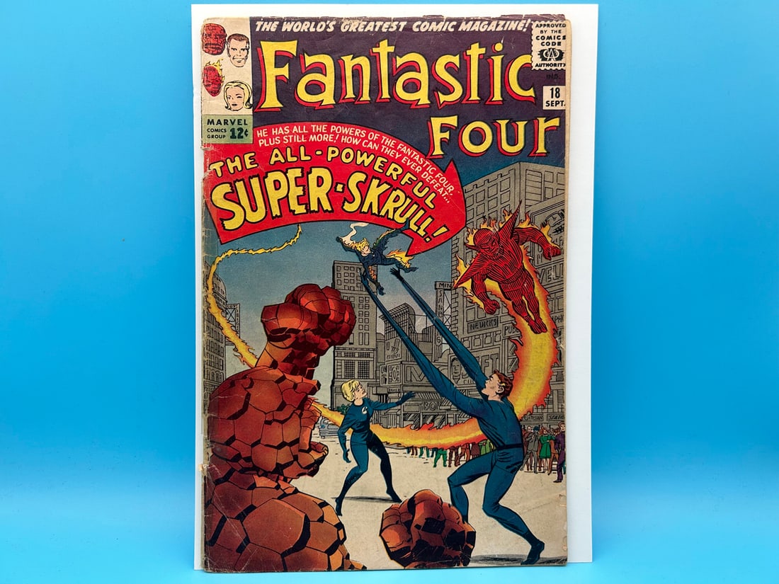 Fantastic Four #18 - 1st appearance and origin of Super Skrull - full page ad for Avengers #1 (1 of 7)