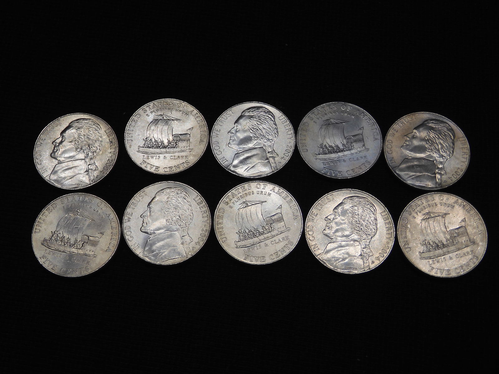 10 2004P Jefferson Nickels, CH BU, Full Steps (1 of 3)