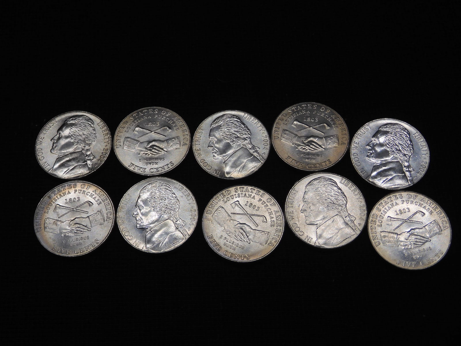 10 2004P Jefferson Nickels, CH BU, Full Steps (1 of 3)