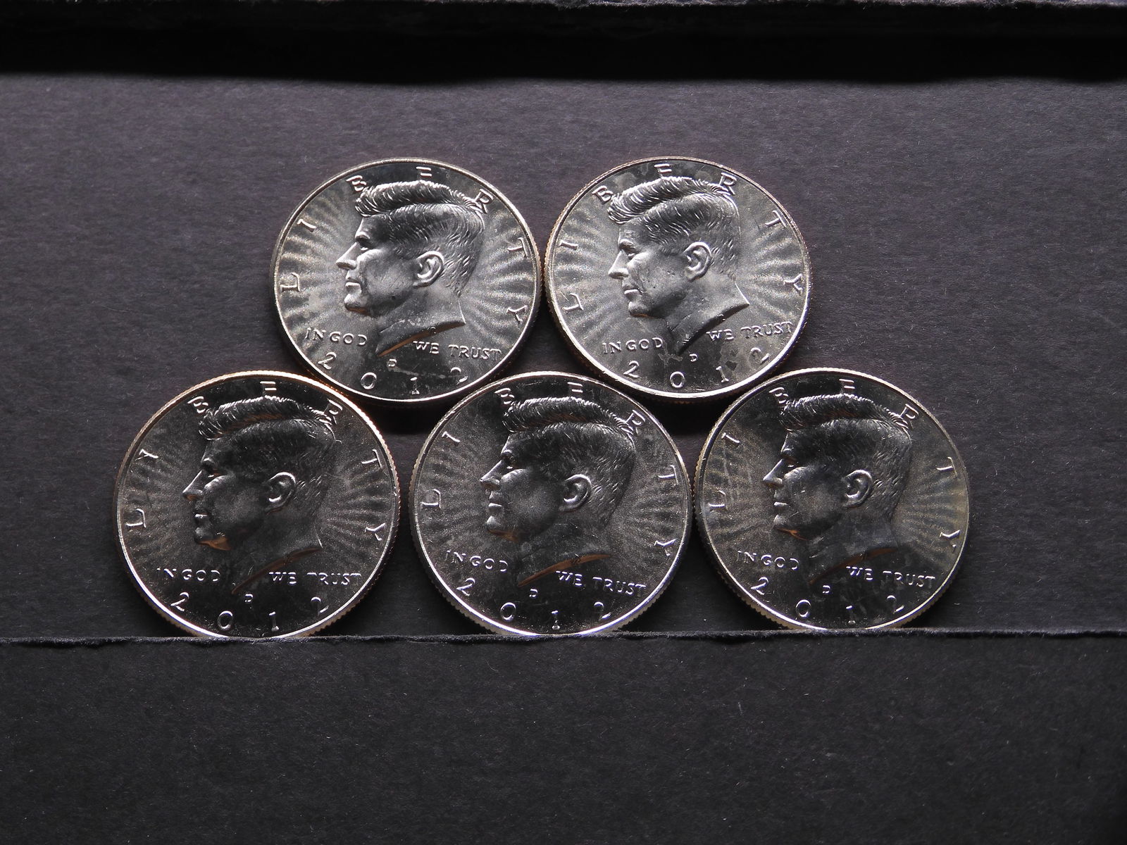 5 2012-D Clad Kennedy Half Dollars. CH BU (1 of 2)