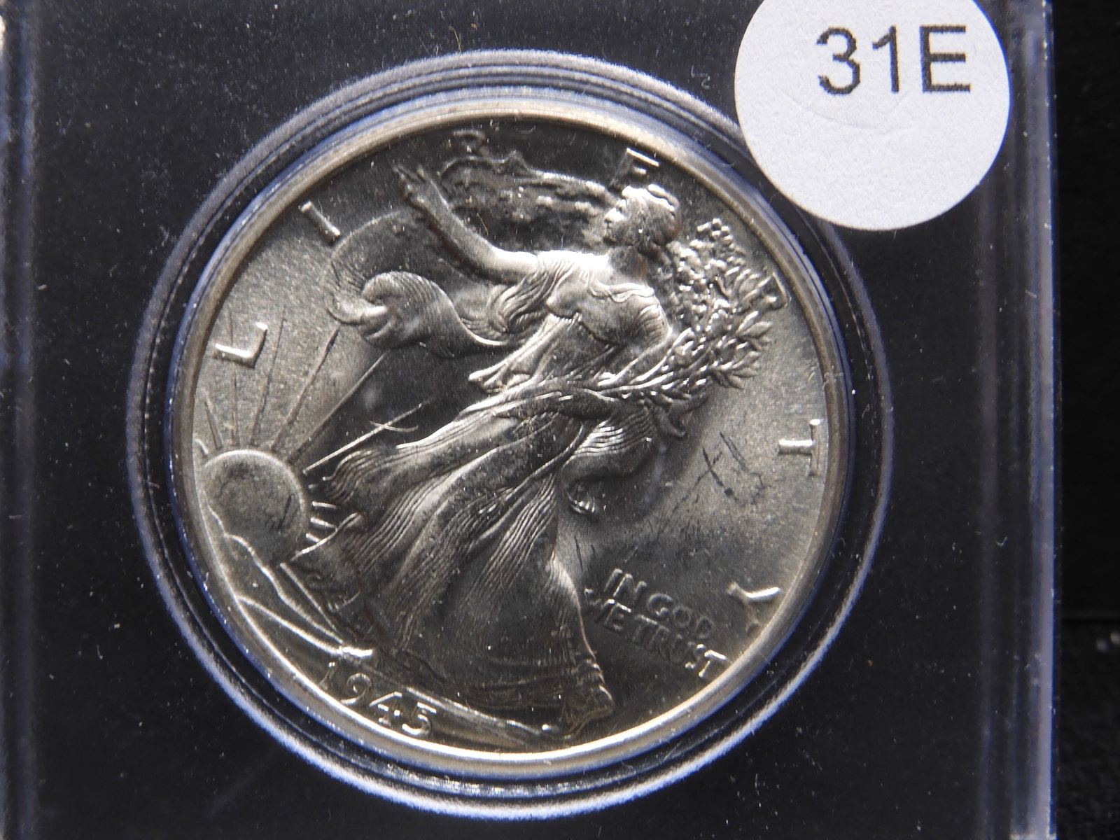 1945 Walking Liberty Half Dollar. 90% Silver. MS: 1945 Walking Liberty Half Dollar. 90% Silver. MS
