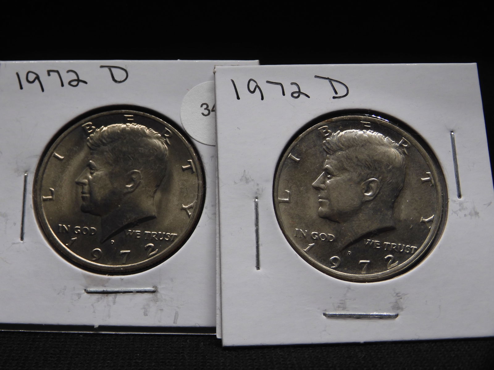2-1972D Kennedy Half Dollars. CH BU (1 of 3)
