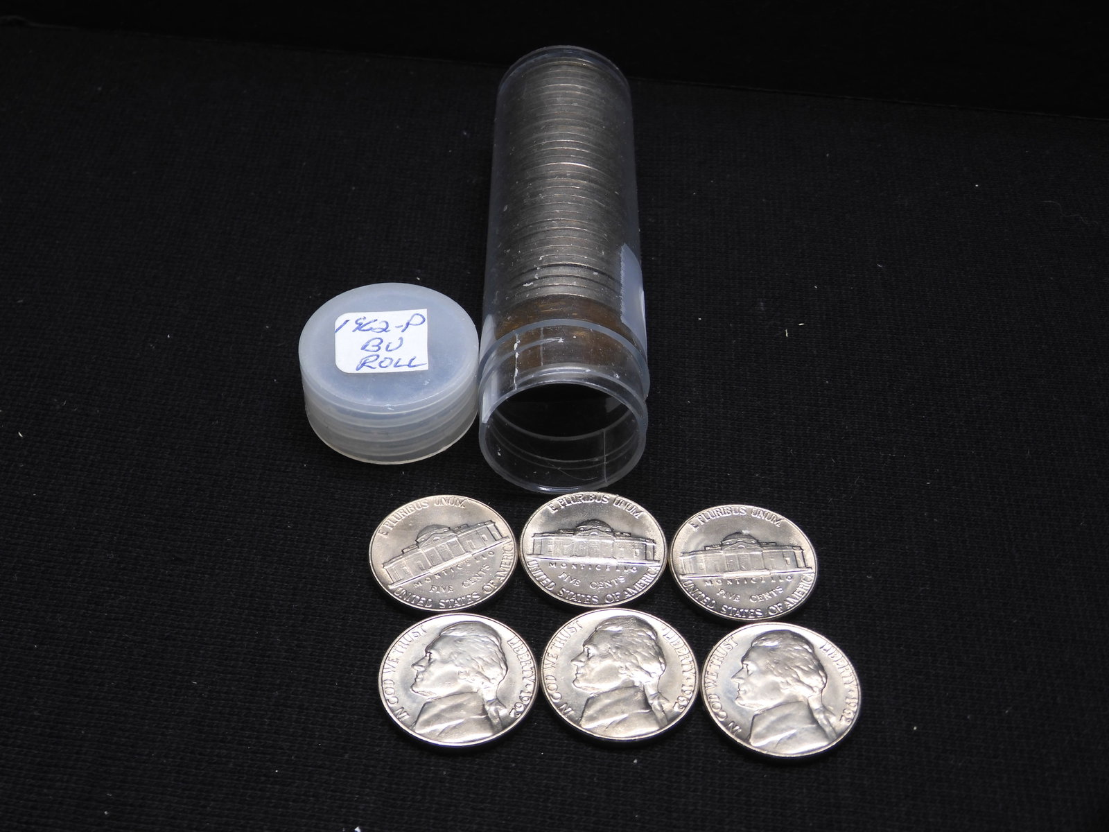 1962-P Roll of Jefferson Nickels, CH BU: 1962-P Roll of Jefferson Nickels, CH BU