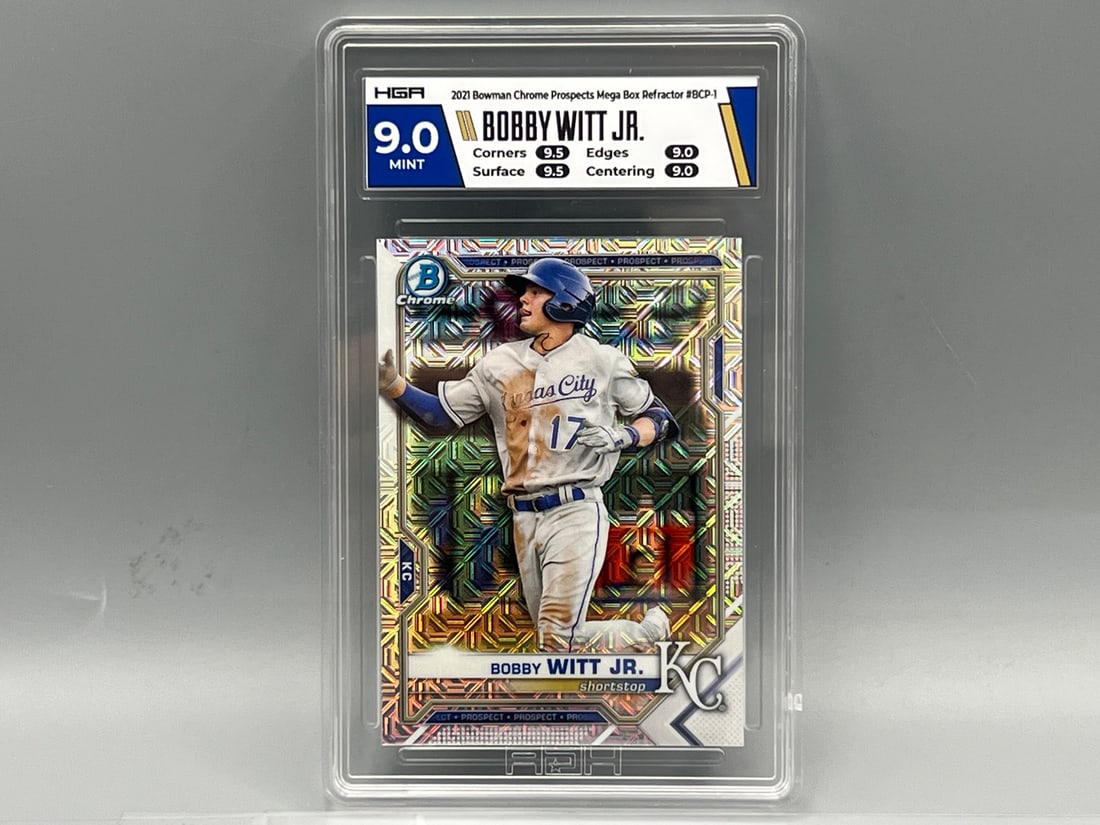 2021 Bowman Chrome Prospects Bobby Witt Jr. Mega Box Refractor #BCP-1 HGA Mint 9 (1 of 2)
