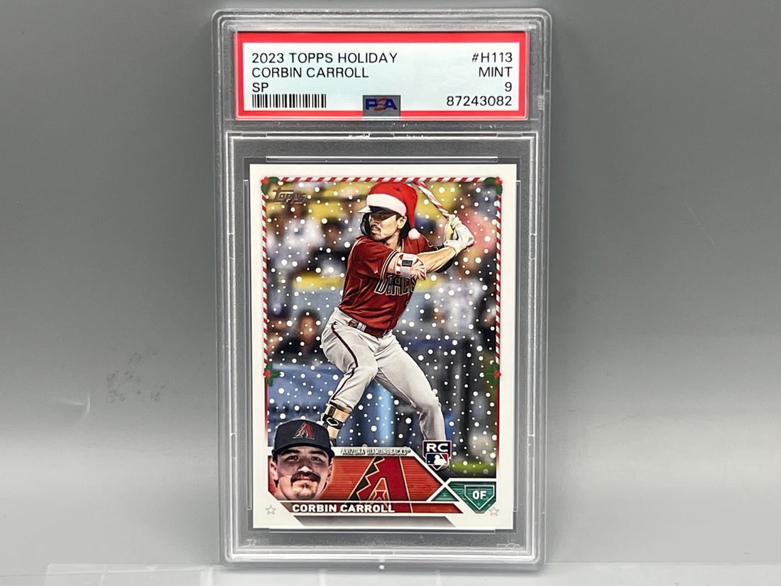 2023 Topps Holiday Corbin Carroll SP RC #H113 PSA Mint 9 (1 of 2)