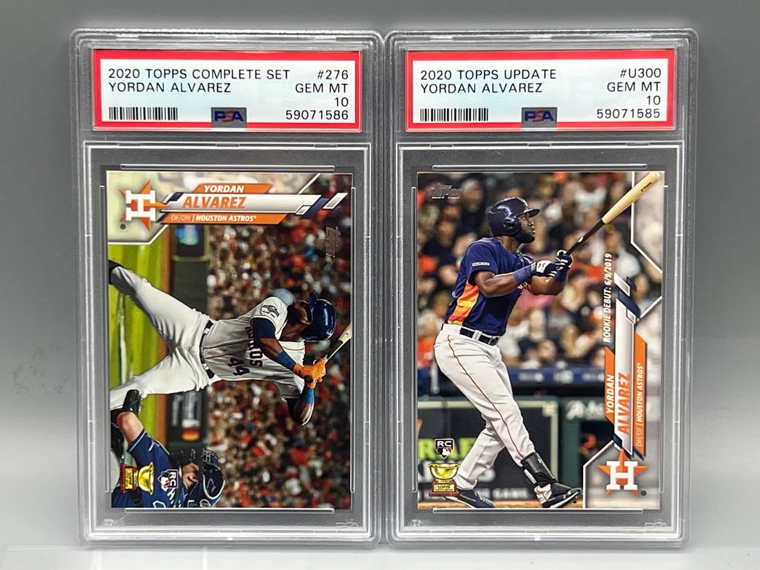 2020 Topps Complete Set Yordan Alvarez RC #276 PSA Gem Mint 10 & 2020 Topps Update Yordan Alvarez RC (1 of 2)