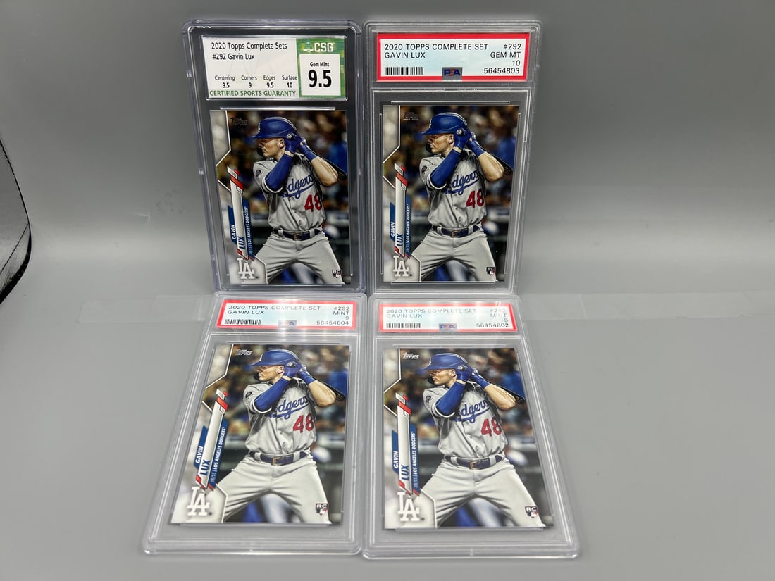 Lot of (4) Assorted Gavin Lux PSA & CSG Graded Baseball Rookie Cards (1 of 2)