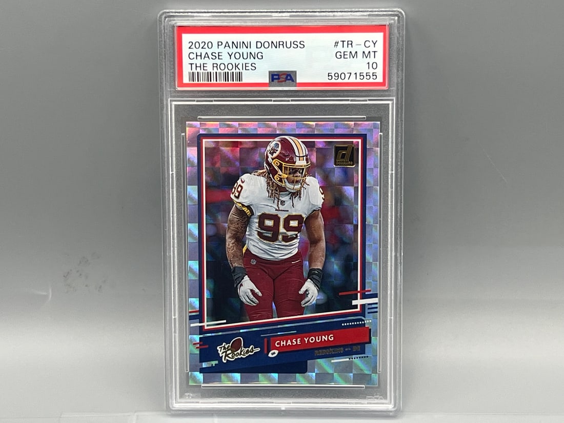2020 Panini Donruss Chase Young The Rookies RC #TR-CY PSA Gem Mint 10 (1 of 2)