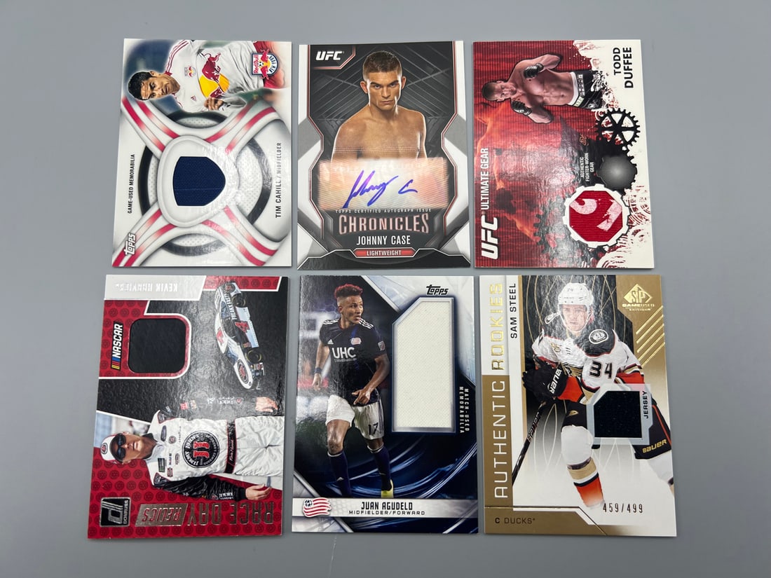 Lot of (6) Miscellaneous Sport Auto/Patch Cards - Varying Conditions (1 of 2)