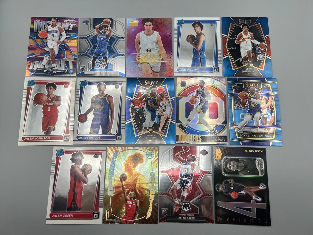 Lot of (14) Assorted Basketball Young Stars Rookie Cards - Varying Conditions - Jalen Green, (1 of 2)