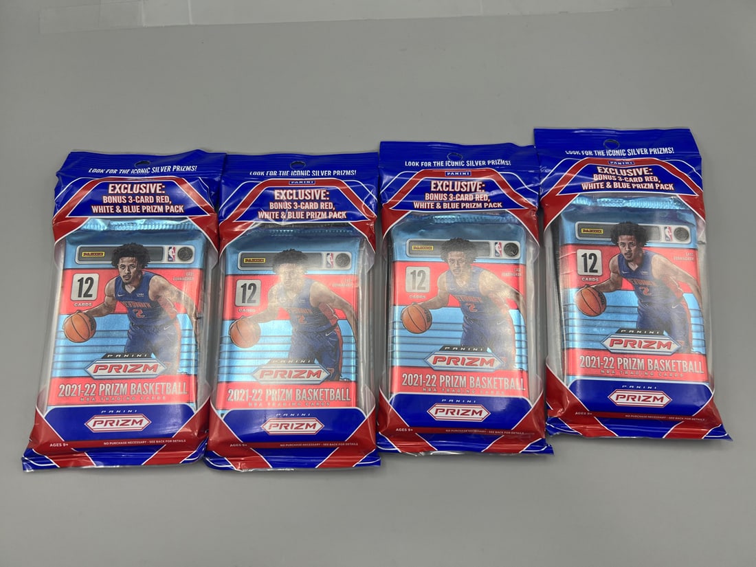 Lot of (4) 2021-22 Panini Prizm Basketball Unopened Rack Packs: Lot of (4) 2021-22 Panini Prizm Basketball Unopened Rack Packs