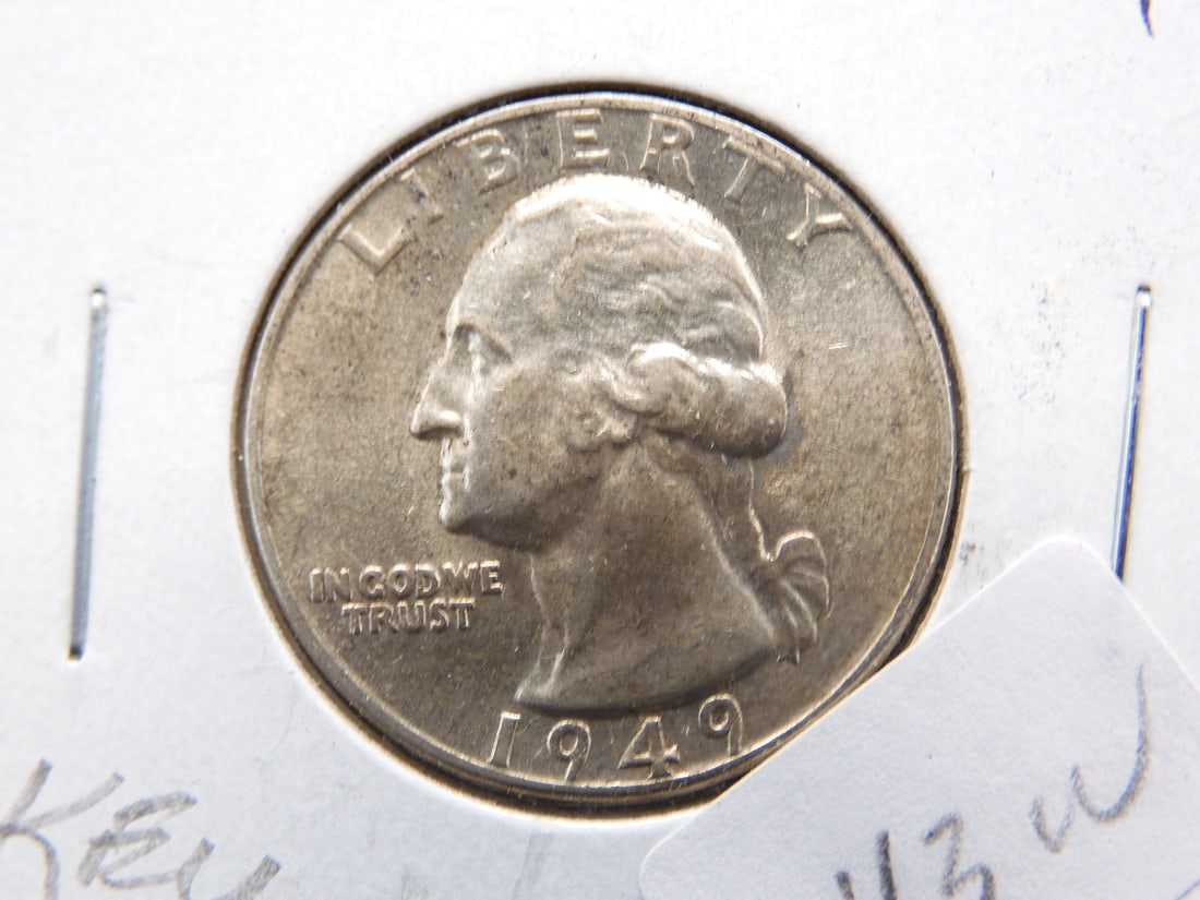 1949 90% Silver Washington Quarter (1 of 3)