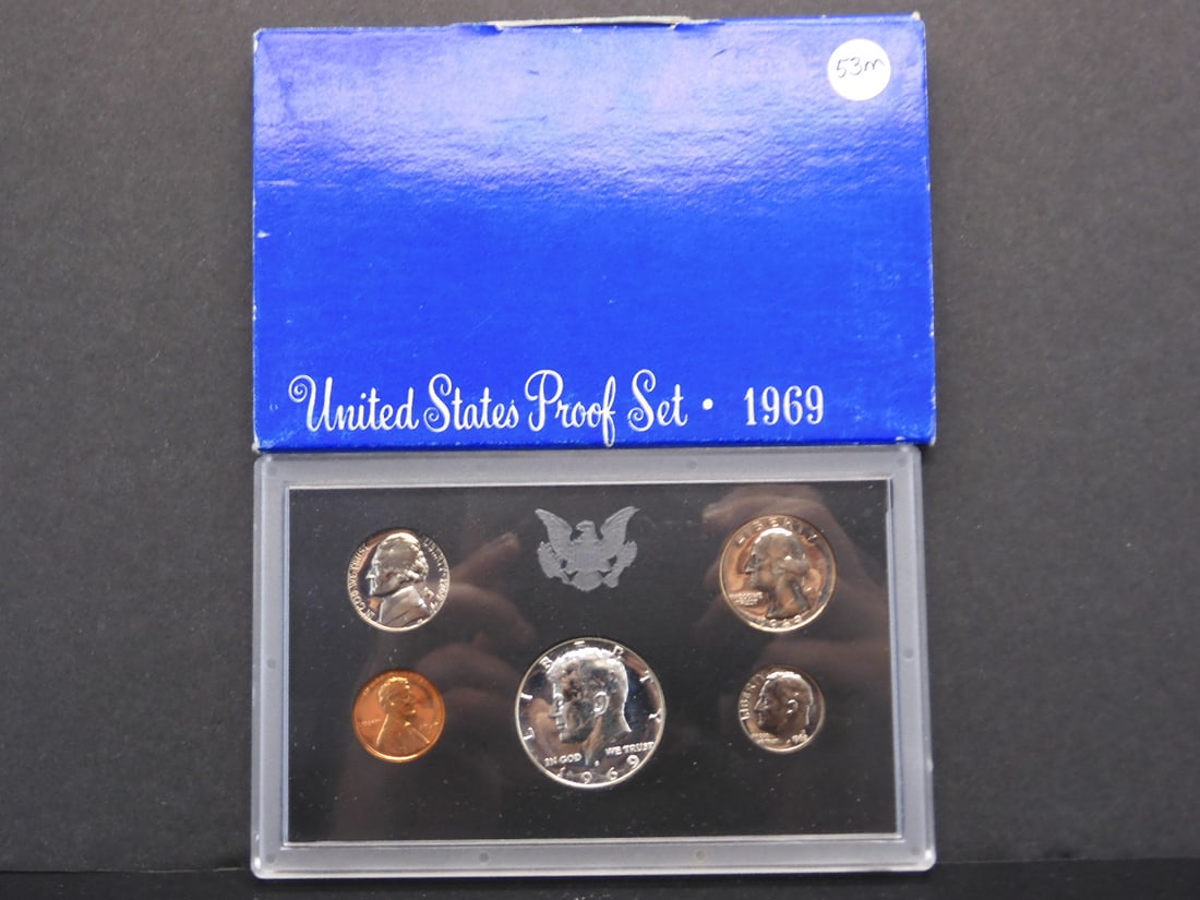 1969-S U.S. Mint Proof Set in OGP- Contains 1969-S 40% Silver Kennedy Half Dollar (1 of 3)