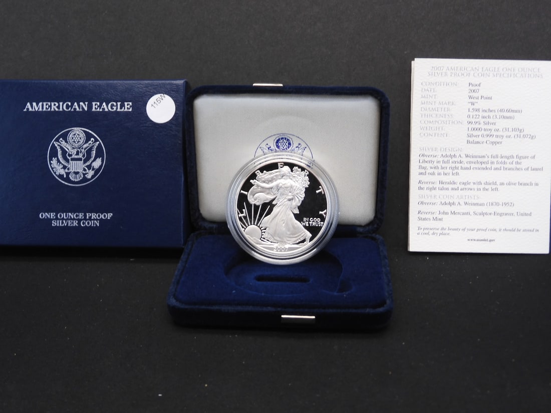 2007-W Proof American Silver Eagle (1 of 4)