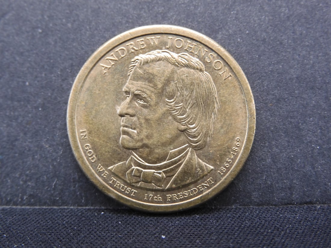 2011-P Andrew Johnson Presidential Dollar ERROR- Mint Mark in Star Edge Lettering (1 of 5)