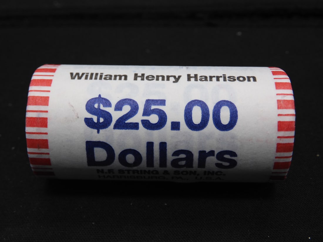 Roll of 25 2009 BU William Henry Harrison Presidential Dollars (1 of 3)