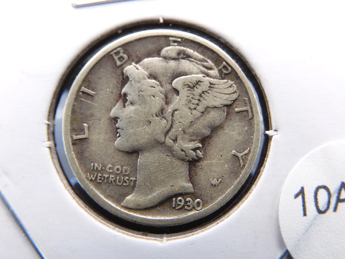 1930-S Mercury Dime.  VF. (1 of 3)