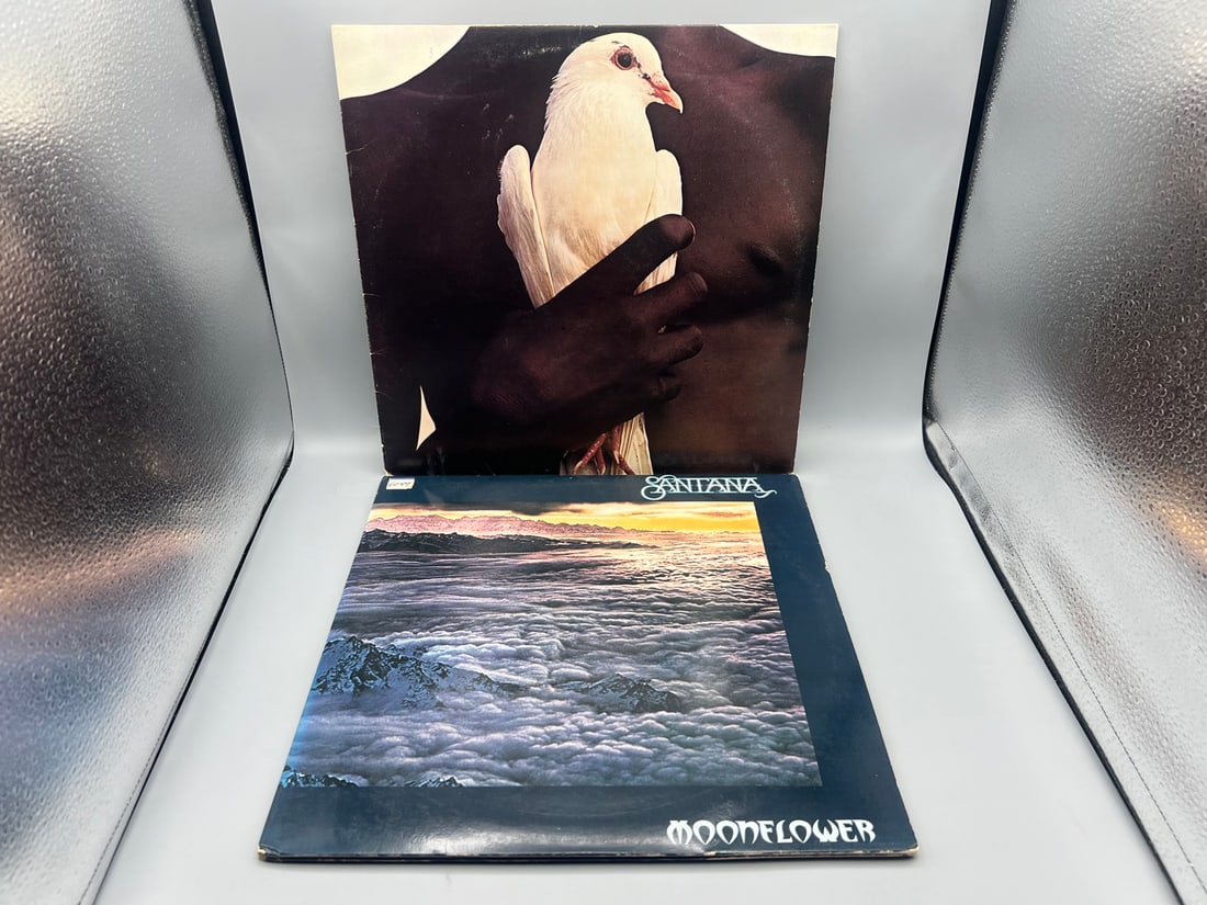 Santana (2 LP Lot): Santana's Greatest Hits (1974); and Moonflower (1977), gatefold, 2 LPs, numeric (1 of 11)