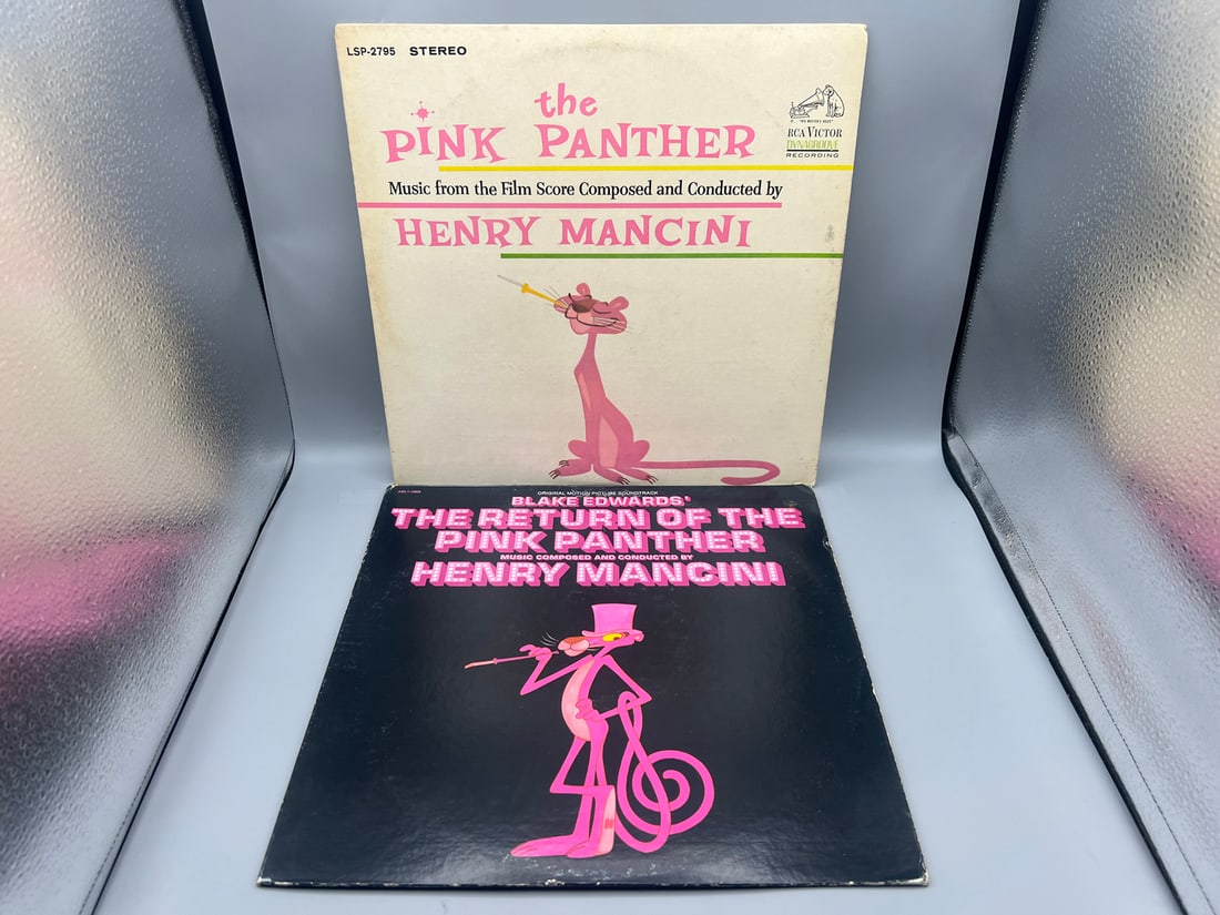 Two (2) LP Lot: The Pink Panther (1963), music from the film; and The Return of the Pink Panther: Two (2) LP Lot: The Pink Panther (1963), music from the film; and The Return of the Pink Panther (1975), original motion picture soundtrack