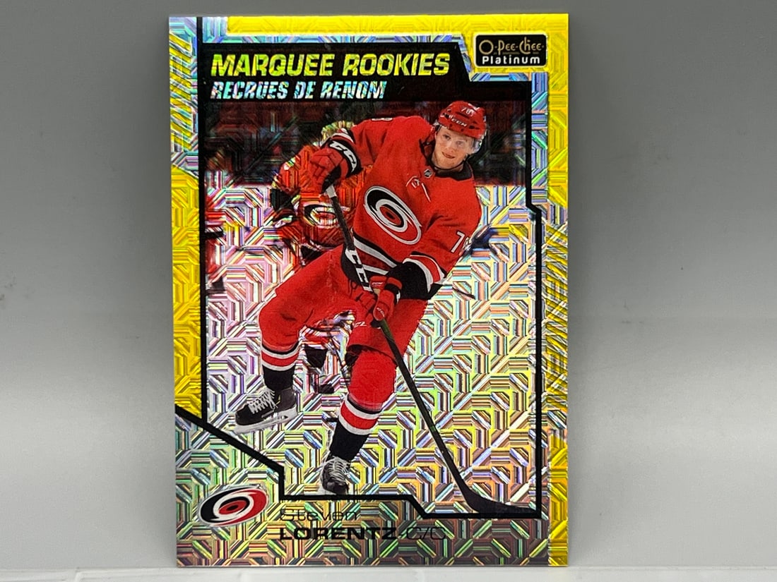 2020-21 O-Pee-Chee Platinum Hockey Steven Lorentz Yellow Traxx Marquee RC #050/249: 2020-21 O-Pee-Chee Platinum Hockey Steven Lorentz Yellow Traxx Marquee RC #050/249